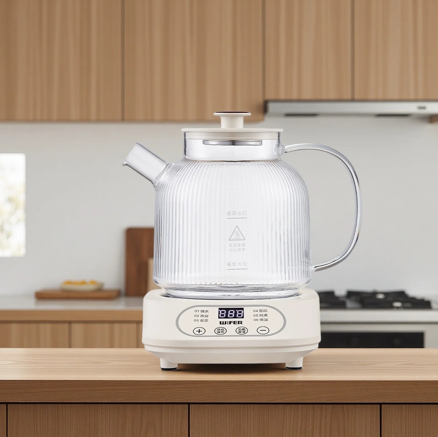 Glass Electric Herbal Tea Kettle Automatic Temperature-Control